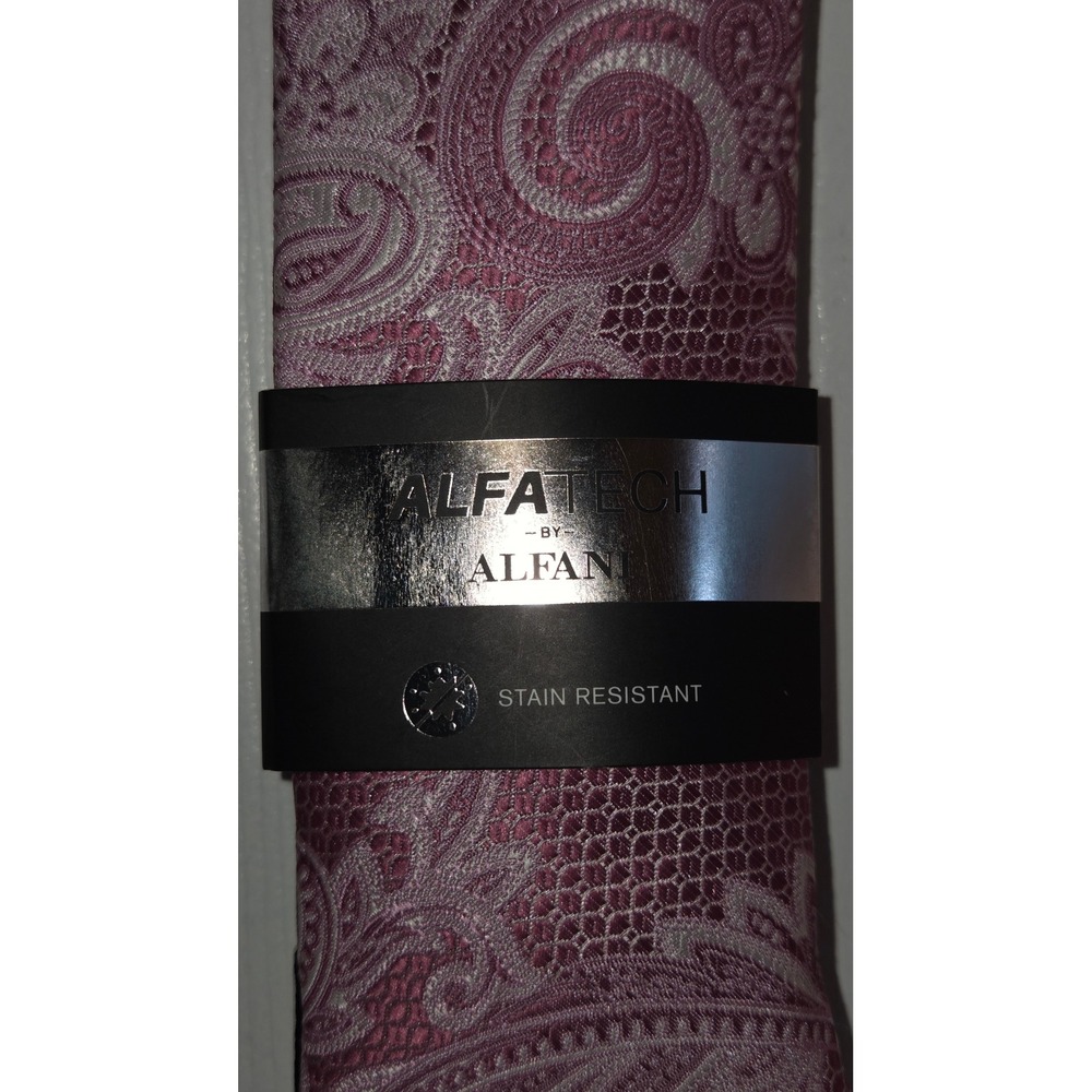 Alfani Alfatech Mens Mauve Paisley Stain Resistant Necktie New - Picture 2 of 5